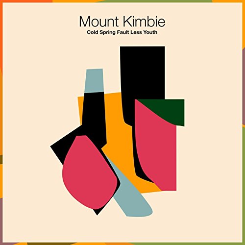 Album cover with abstract geometric shapes on beige background, titled "Mount Kimbie - Cold Spring Fault Less Youth".