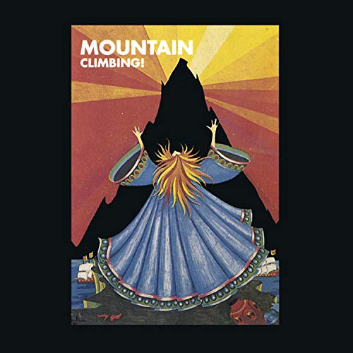 Mountain album cover: stylized illustration of a figure before a peak.