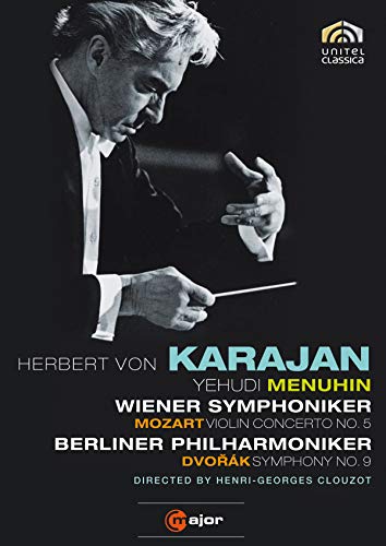 DVD cover featuring conductor Herbert von Karajan in black and white.