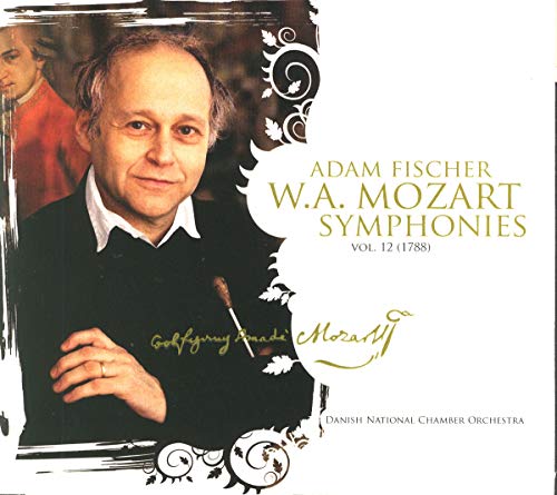 CD cover featuring portrait of conductor Adam Fischer and Mozart text.
