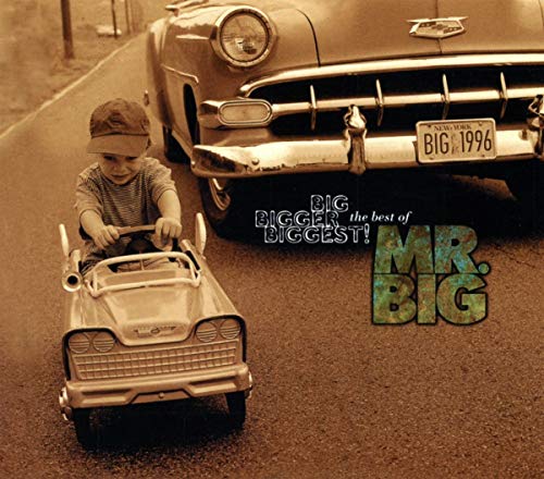 Sepia-toned CD cover with a child and toy car next to a classic vehicle.