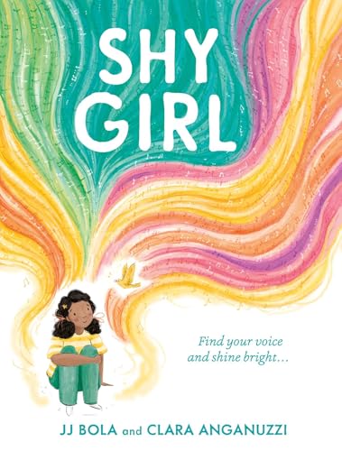 Book cover: illustrated girl with colorful, swirling rainbow background.