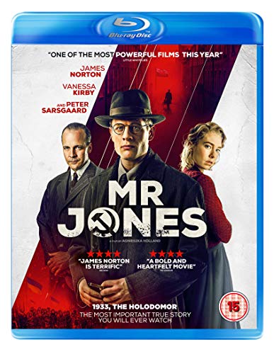 “Mr. Jones” Blu-ray cover featuring James Norton, Vanessa Kirby, and Peter Sarsgaard.