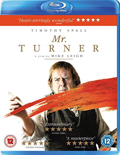 Mr. Turner" Blu-ray cover featuring Timothy Spall as the painter J.M.W. Turner.