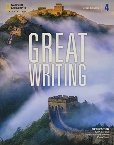 Textbook cover: “Great Writing 4: Great Essays” with a Great Wall image.