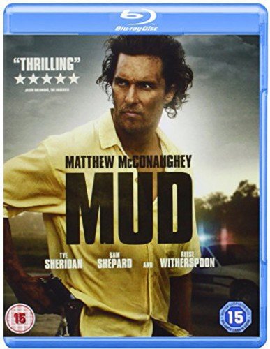 Blu-ray cover for the film Mud featuring Matthew McConaughey in a yellow shirt.