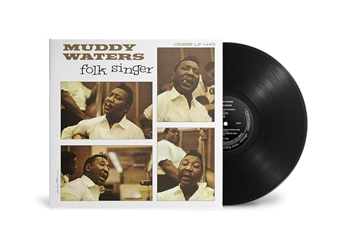 Muddy Waters "Folk Singer" vinyl record with album cover showing portraits.