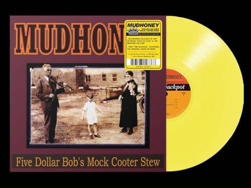 Mudhoney album cover and yellow vinyl record with a vintage photo.