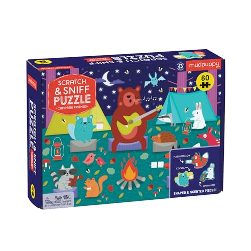 Campfire Friends scratch and sniff puzzle box with animal characters.
