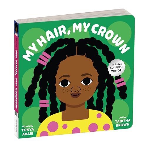 Board book cover featuring a young Black girl with braided hair.