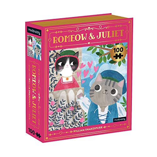Puzzle box featuring cats costumed as characters from Romeo & Juliet.