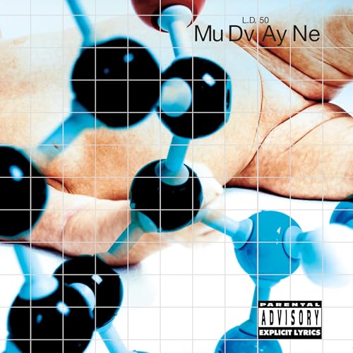 Mudvayne’s “L.D. 50” CD cover: molecular model against a grid background.