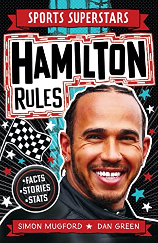 Book cover featuring Formula 1 driver Lewis Hamilton smiling, with title text.