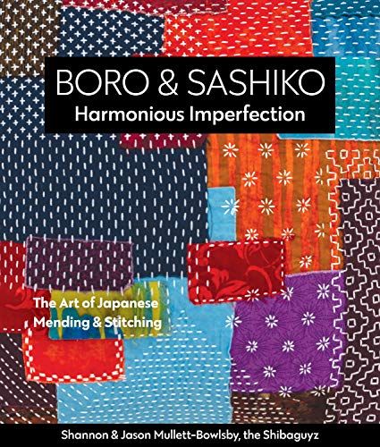 Book cover featuring colorful, patched and stitched Japanese textiles.