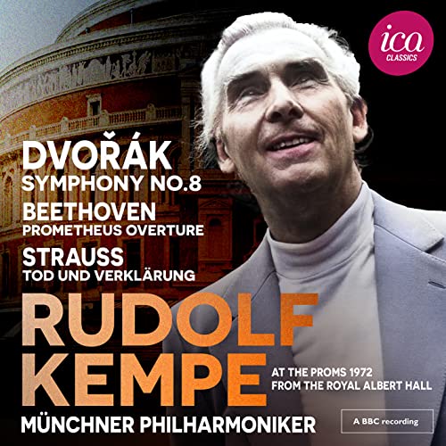 CD cover featuring conductor Rudolf Kempe, Royal Albert Hall backdrop.