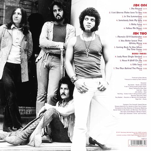 Mungo Jerry album back cover with band photo and tracklist, barcode visible.