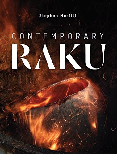 Book cover: "Contemporary Raku" with fiery pottery image.