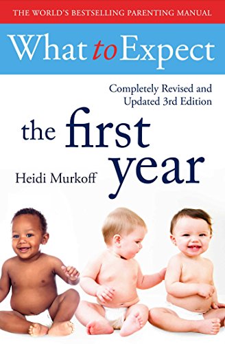 Book cover for What to Expect the First Year featuring three babies on white background.