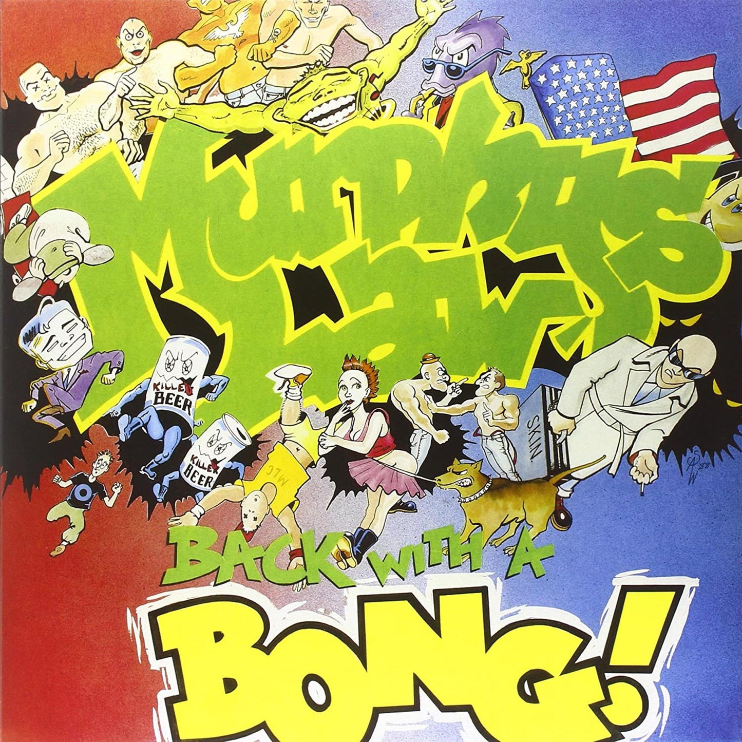 CD cover for “Murphy’s Law - Back With A Bong!” with cartoon figures.