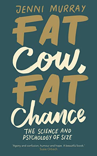 Book cover with gold lettering reading "Fat Cow, Fat Chance" on teal.