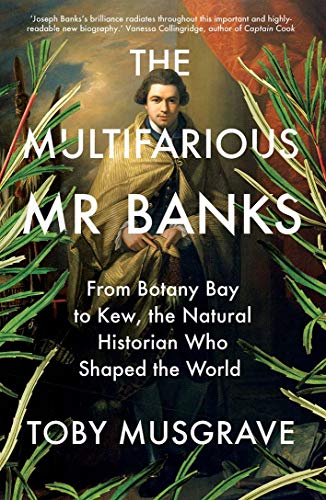 Book cover featuring a portrait of Sir Joseph Banks with foliage.