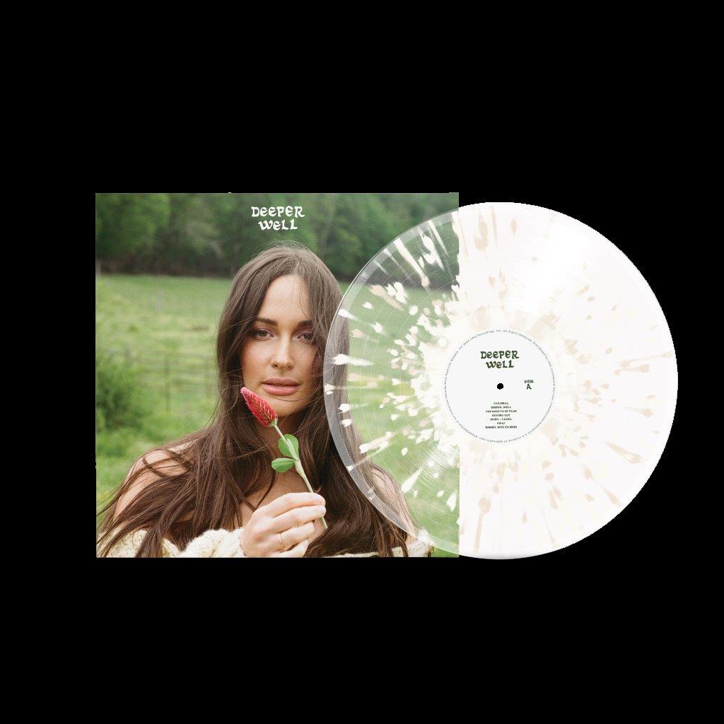 Kacey Musgraves “Deeper Well” splatter vinyl record with cover art.