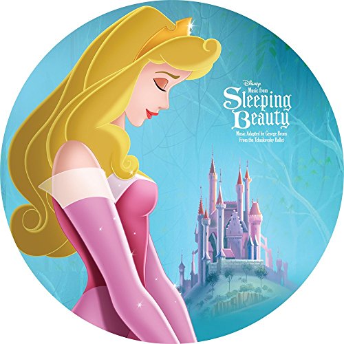 Sleeping Beauty vinyl record cover featuring Aurora and a fairytale castle.
