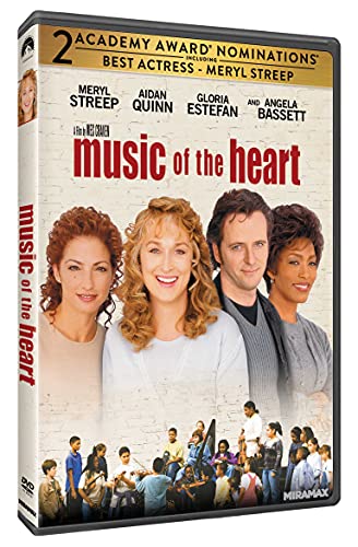 Music of the Heart" DVD cover featuring Meryl Streep and cast members.