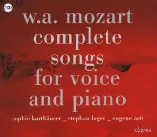 CD cover for Mozart's complete songs for voice and piano.