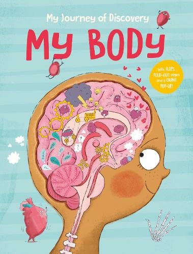 Children’s book cover showing illustrated human anatomy inside a head shape.