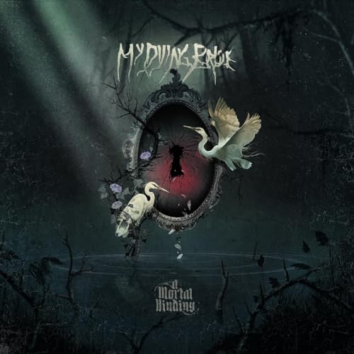 Album cover for My Dying Bride’s “A Mortal Binding” featuring birds and a mirror.