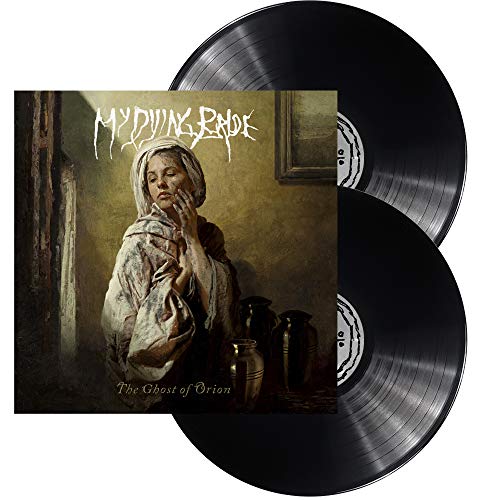 Album cover featuring a woman in white robes with a headscarf in dimLL dark lighting.