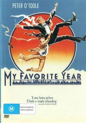DVD cover for "My Favourite Year" featuring two men in mid-air.