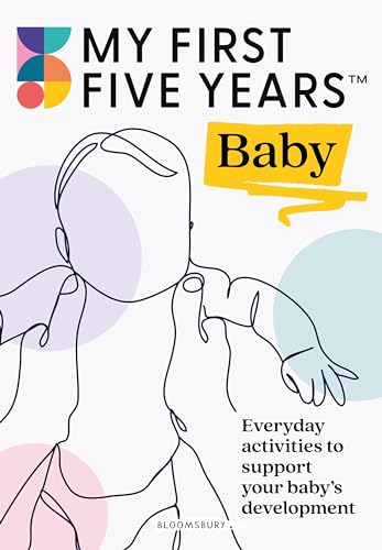 Book cover with line drawing of a baby and colorful text.