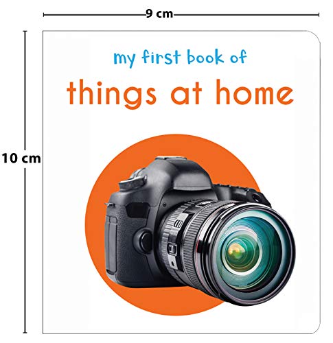 Board book cover titled My First Book of Things at Home featuring a camera.