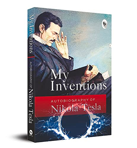 Book cover featuring a portrait of Nikola Tesla with electric blue lightning effects below.