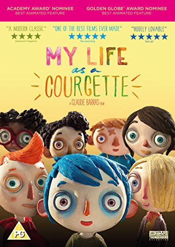 My Life as a Courgette" DVD cover featuring stop-motion animated children.