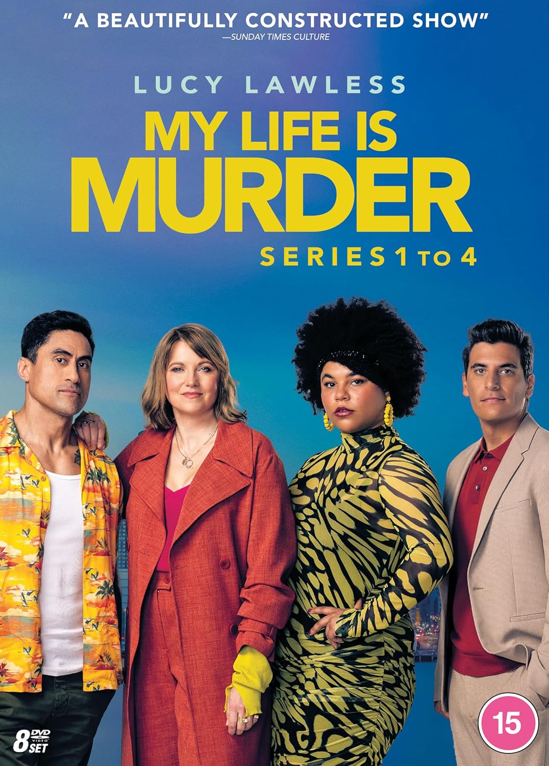 DVD cover for My Life Is Murder Series 1-4 featuring four cast members.