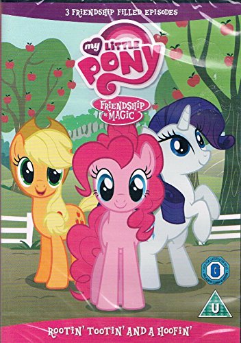"My Little Pony DVD cover featuring three cartoon ponies in a garden scene."