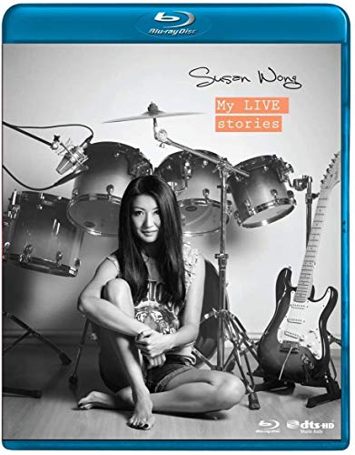 Blu-ray cover for Susan Wong’s “My Live Stories” featuring a drummer.