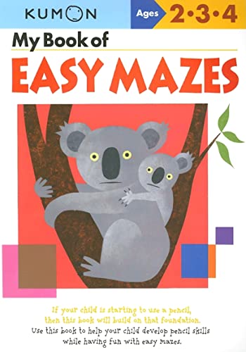 Kumon maze book cover with a koala clinging to a tree branch.