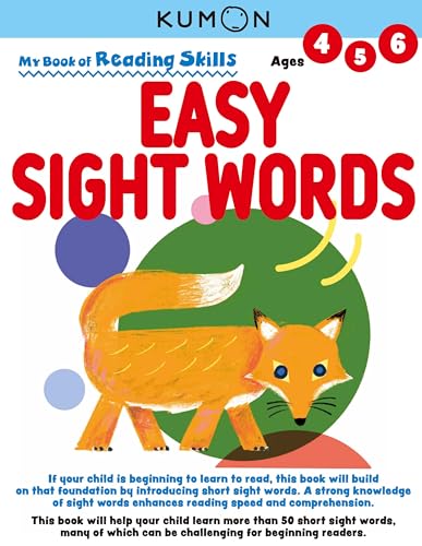 Kumon My Book of Reading Skills: orange fox on green circle with colorful text.
