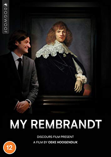 DVD cover for “My Rembrandt” featuring a man beside a painting.