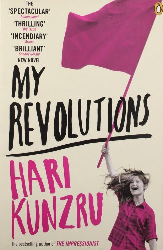 Book cover: "My Revolutions" with a girl raising a pink flag.