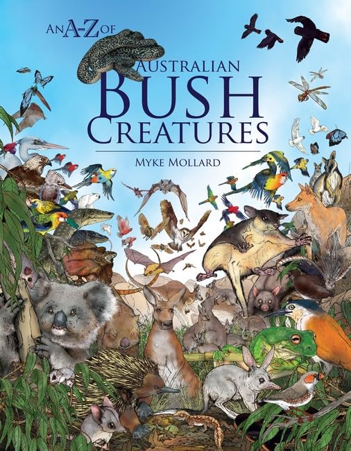Book cover depicting a variety of illustrated Australian animals and reptiles.