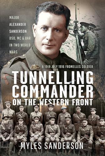 Book cover featuring a portrait of Major Alexander Sanderson, a WWI soldier.