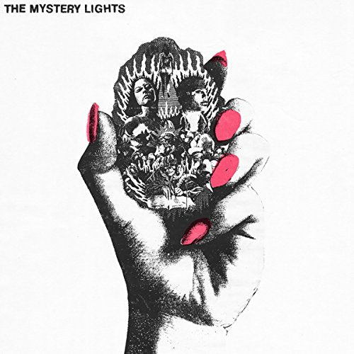 Black and white album cover with a hand holding a floral design.