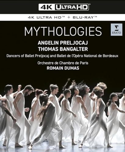 Mythologies" Blu-ray cover featuring dancers in white flowing garments.