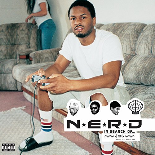 N.E.R.D. album cover featuring Pharrell Williams playing a video game.