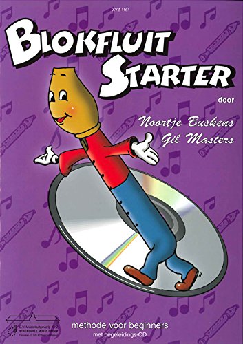 Recorder starter pack cover with cartoon figure and music notes.